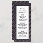 トレンディー幾何学模様、モダン誕生日メニュー メニュー (正面/裏面)