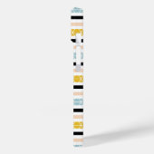 トレンディー幾何学的な白の黒の黄色のストライプデザイン Case-Mate iPhoneケース (裏面 / 左)