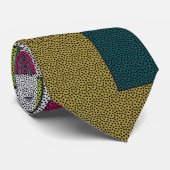 トレンディー幾何学的グレーグリーンピンクデザイン ネクタイ (ロール)