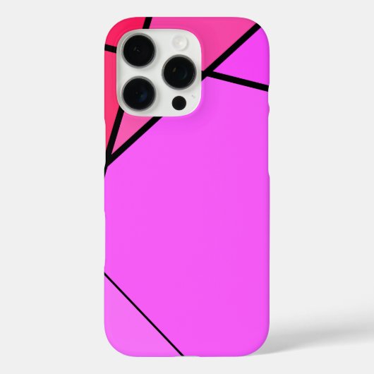 トレンディー幾何学的パターン（ピンクと赤） Case-Mate iPhoneケース (裏面)