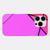 トレンディー幾何学的パターン（ピンクと赤） Case-Mate iPhoneケース (裏面 (横))