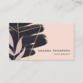 トレンディー幾何学的ブラシストロークのコラージビジネスCa 名刺 (正面)