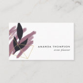 トレンディー幾何学的ブラシストロークのコラージビジネスCa 名刺 (正面)