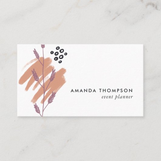 トレンディー幾何学的ブラシストロークのコラージビジネスCa 名刺 (正面)