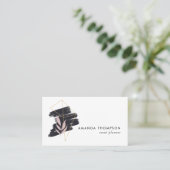 トレンディー幾何学的ブラシストロークのコラージュ 名刺 (スタンド正面)