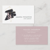 トレンディー幾何学的ブラシストロークのコラージュ 名刺 (正面/裏面)