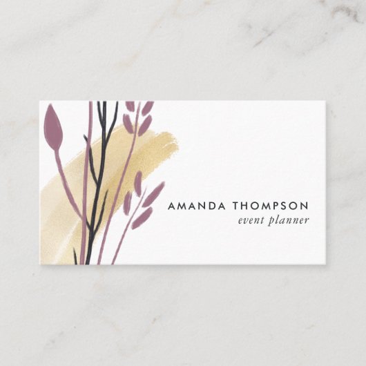 トレンディー幾何学的ブラシストロークのコラージュ 名刺 (正面)