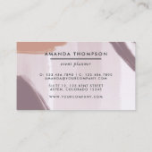 トレンディー幾何学的ブラシストロークの名刺 名刺 (裏面)