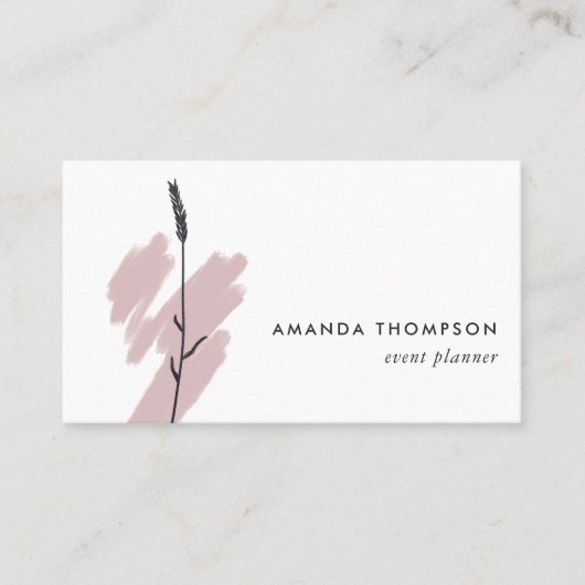 トレンディー幾何学的ブラシストロークの名刺 名刺 (正面)