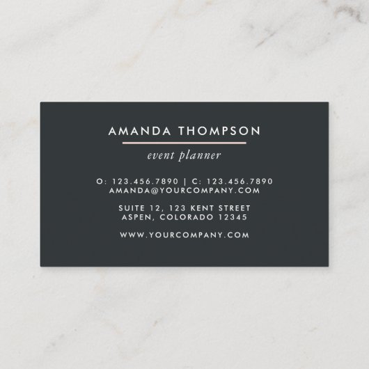 トレンディー幾何学的ブラシストロークの名刺 名刺 (裏面)