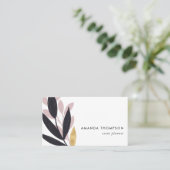 トレンディー幾何学的ブラシストロークの名刺 名刺 (スタンド正面)