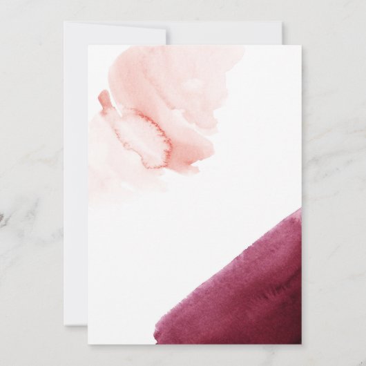 トレンディー幾何学的ベビー又はブライダルシャワー別郵便 招待状 (裏面)