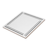 トレンディー幾何学的ミニマリストブラックとホワイト タイル (側面)