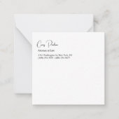 トレンディー弁護士ユニーク特殊 ノートカード (正面)