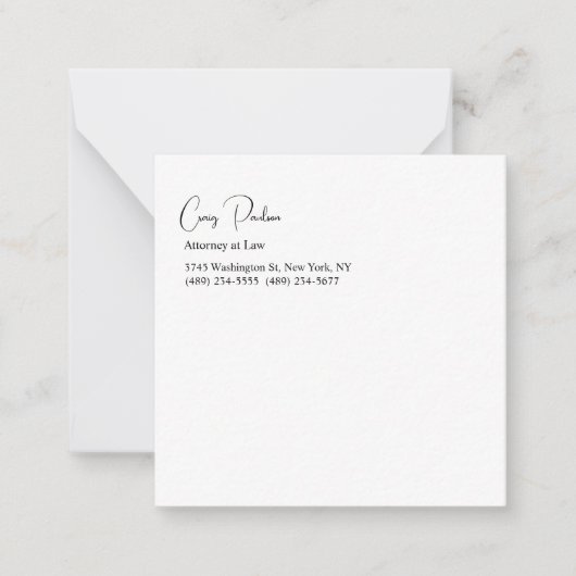 トレンディー弁護士ユニーク特殊 ノートカード (正面)