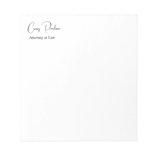 トレンディー弁護士ユニーク特殊 ノートパッド (正面)