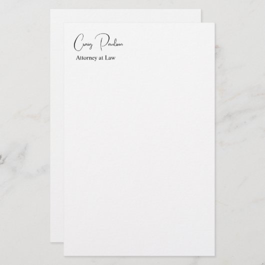 トレンディー弁護士ユニーク特殊 便箋 (正面/裏面)