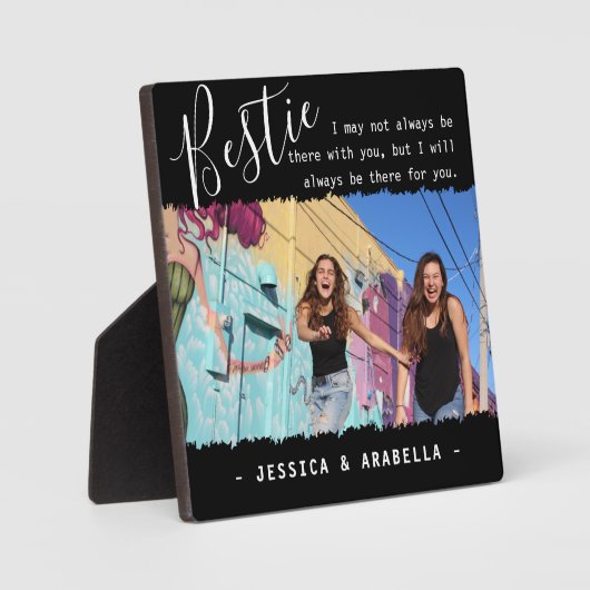 トレンディー引用文フォトパーソナライズされたBFF フォトプラーク (正面)