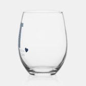 トレンディー影モノグラム結婚のステレカスタマイズンレス ステムなしワイングラス (左)