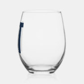 トレンディー影モノグラム結婚のステレカスタマイズンレス ステムなしワイングラス (左)