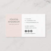 トレンディー微妙な洗色赤面ピンクフローラ束 名刺 (裏面)