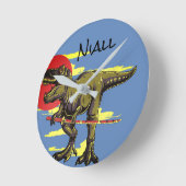 トレンディー恐竜 スクエア壁時計 (傾斜)