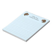 トレンディー恐竜Tレックスティラノサウルスブルー ノートパッド (回転)