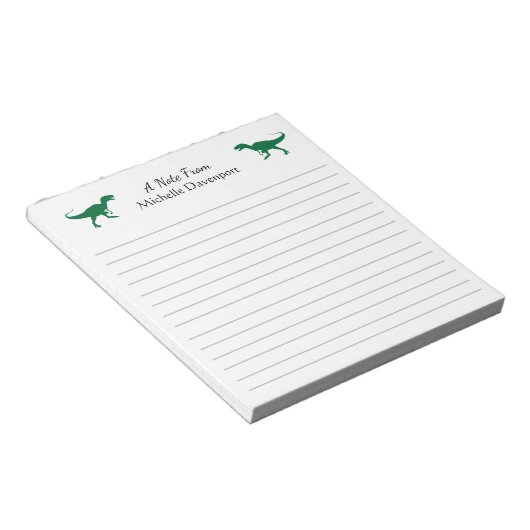 トレンディー恐竜Tレックスティラノサウルス ノートパッド (アングル)