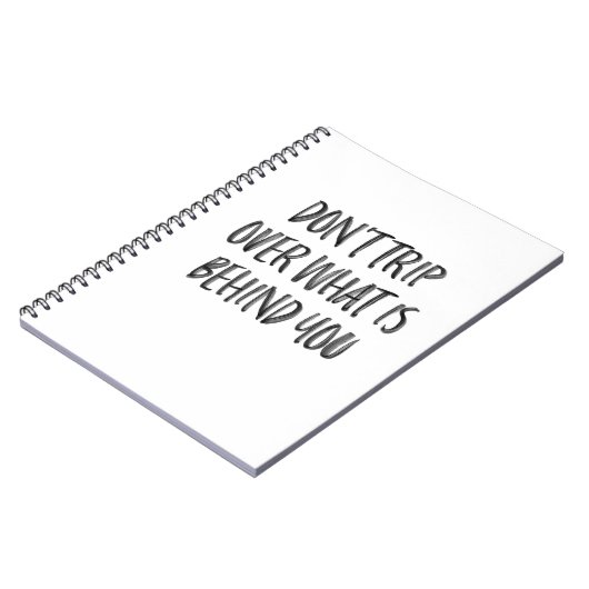 トレンディー感動的動機引用文白黒 ノートブック (左側)