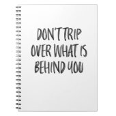 トレンディー感動的動機引用文白黒 ノートブック (正面)