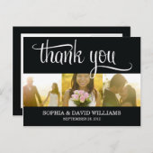 トレンディー感謝してい | 結婚サンキューカード ポストカード (正面/裏面)