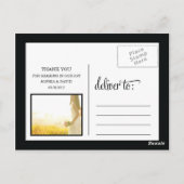 トレンディー感謝してい | 結婚サンキューカード ポストカード (裏面)