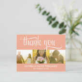 トレンディー感謝してい | 結婚サンキューカード ポストカード (スタンド正面)