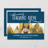 トレンディー感謝してい | 結婚サンキューカード ポストカード (正面/裏面)