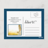 トレンディー感謝してい | 結婚サンキューカード ポストカード (裏面)