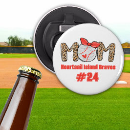 トレンディー手描き野球ママパーソナライズされた 栓抜き