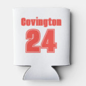 トレンディー手描き野球ママパーソナライズされた 缶クーラー (裏面)