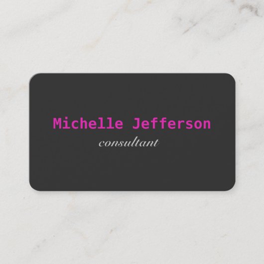 トレンディー手書きグレー 名刺 (正面)