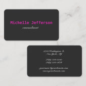 トレンディー手書きグレー 名刺 (正面/裏面)