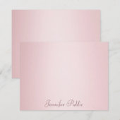 トレンディー手書きスクリプトバラ金ゴールド モダン エレガント ノートカード (正面/裏面)