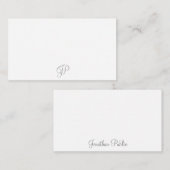 トレンディー手書きスクリプトモノグラシンプルムデザイン ノートカード (正面/裏面)