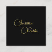 トレンディー手書きスクリプト名シンプルテンプレート スクエア名刺 (正面)