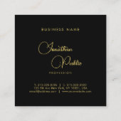 トレンディー手書きスクリプト名シンプルテンプレート スクエア名刺 (裏面)