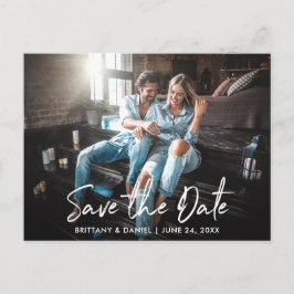 トレンディー手書きスクリプト日付の写真を保存 ポストカード