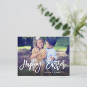 トレンディー手書きスクリプト|イースター写真 シーズンポストカード (スタンド正面)