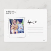 トレンディー手書きスクリプト|イースター写真 シーズンポストカード (裏面)