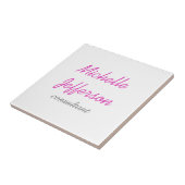 トレンディー手書きピンクホワイトクリーン タイル (側面)