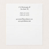 トレンディー手書きピンクホワイトクリーン 名刺 (内部フラット)