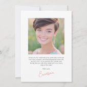 トレンディー手書き卒業ありがとう サンキューカード (裏面)