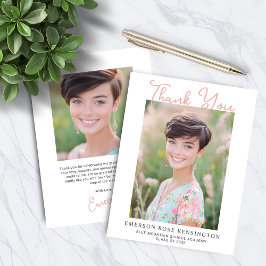 トレンディー手書き卒業ありがとう サンキューカード